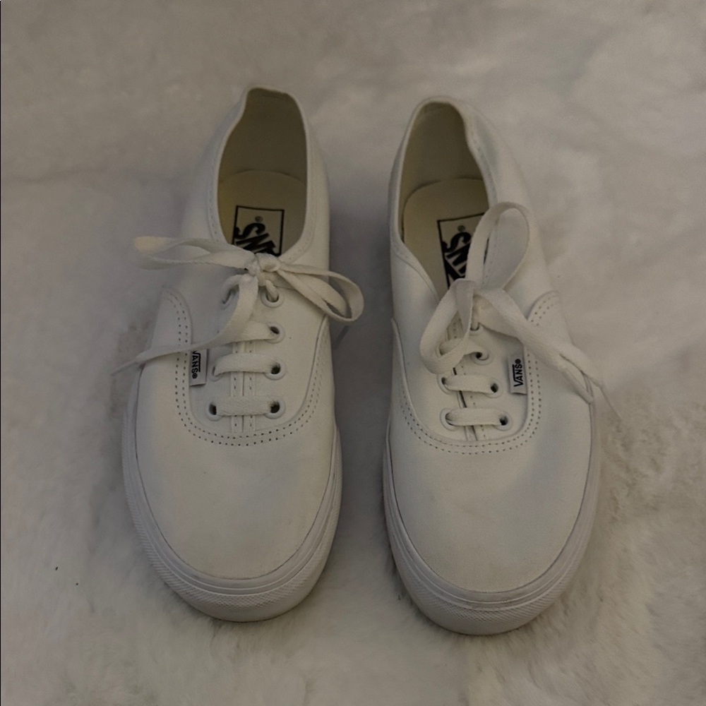 Vans Classic White Lace-Up Sneakers